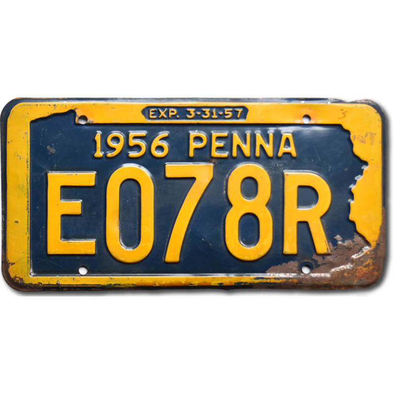 Tablica rejestracyjna USA Pennsylvania 1956 Penna E078R