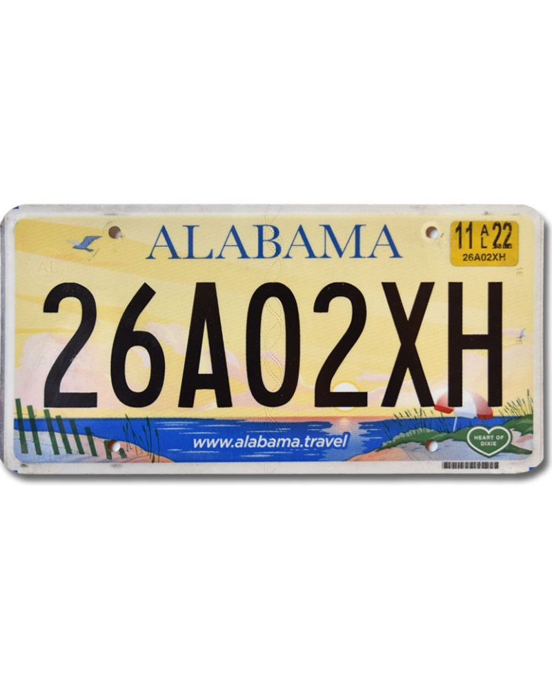 Tablica rejestracyjna USA Alabama Lake Travel