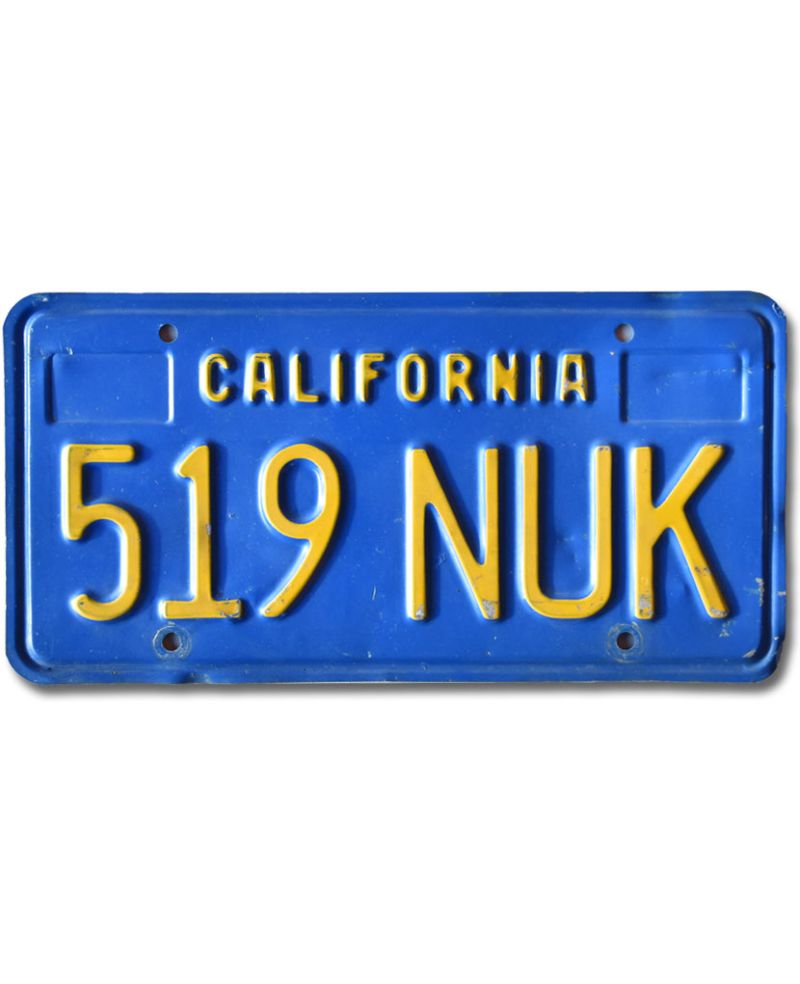Tablica rejestracyjna USA California Blue 519 NUK