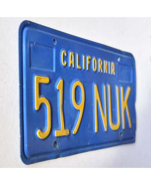 Tablica rejestracyjna USA California Blue 519 NUK