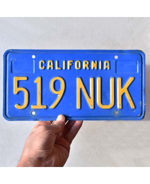 Tablica rejestracyjna USA California Blue 519 NUK