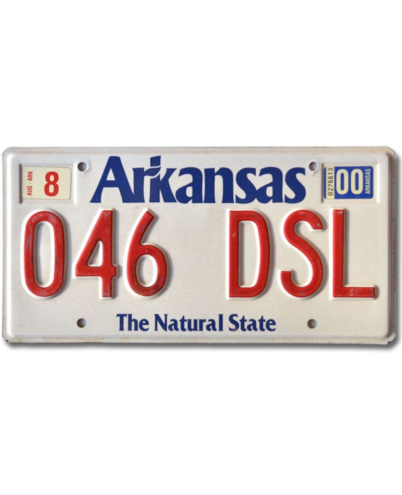 Americká SPZ Arkansas White 046 DSL