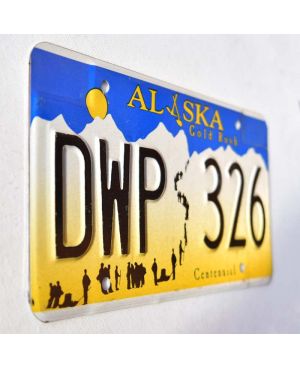 Tablica rejestracyjna USA Alaska Gold Rush DWP 326