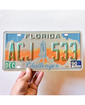 Tablica rejestracyjna USA Florida 1990 Challenger ACJ 533