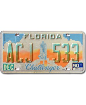 Tablica rejestracyjna USA Florida 1990 Challenger ACJ 533