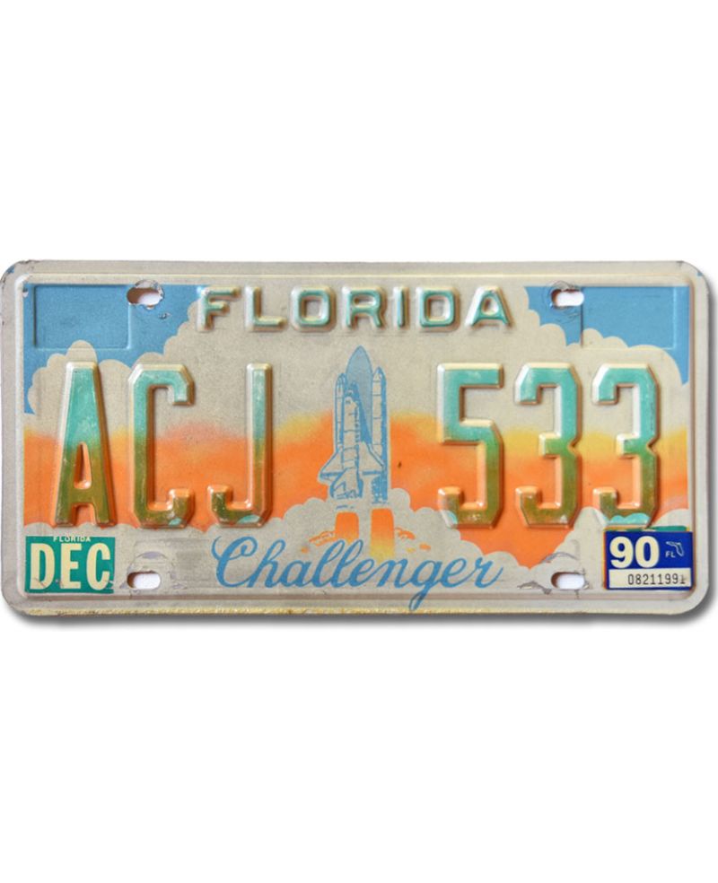 Tablica rejestracyjna USA Florida 1990 Challenger ACJ 533