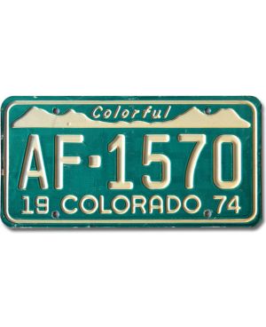 Tablica rejestracyjna USA Colorado 1974 Colorful AF-1570