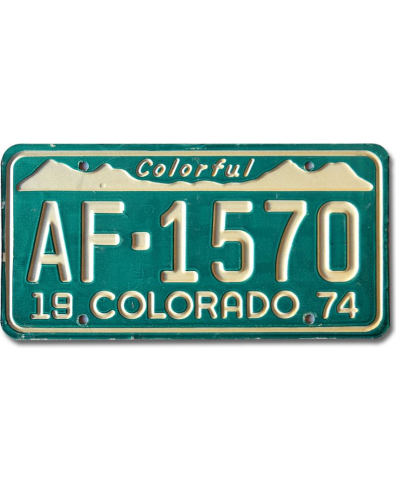 Tablica rejestracyjna USA Colorado 1974 Colorful AF-1570