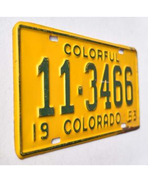 Tablica rejestracyjna USA Colorado 1953 Colorful 11-3466