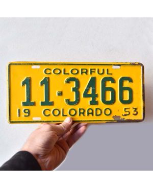 Tablica rejestracyjna USA Colorado 1953 Colorful 11-3466
