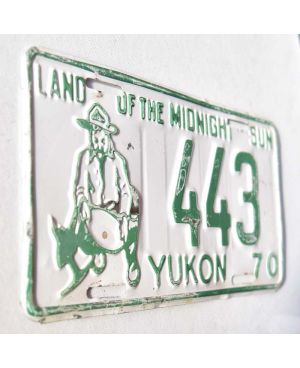 Kanadyjska tablica rejestracyjna Yukon 1970 Midnight Sun 443
