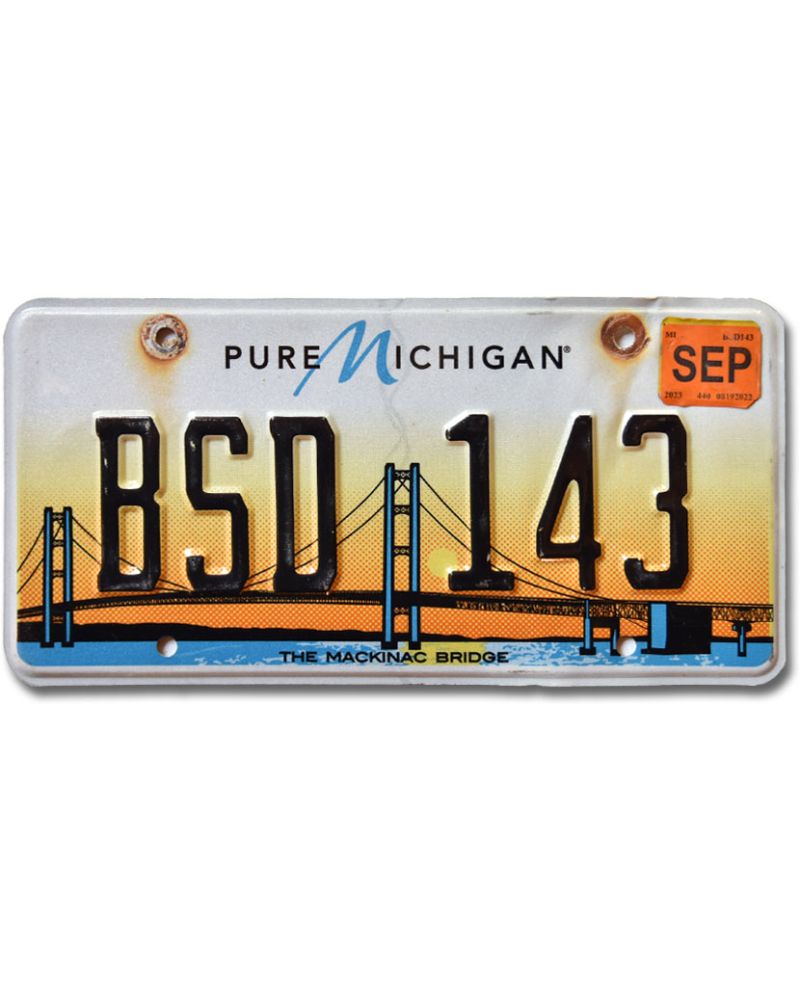 Tablica rejestracyjna USA Michigan Mackinac Bridge BSD 143