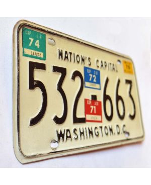 Tablica rejestracyjna USA Washington D.C. 1974 Nation´s Capital 532 663