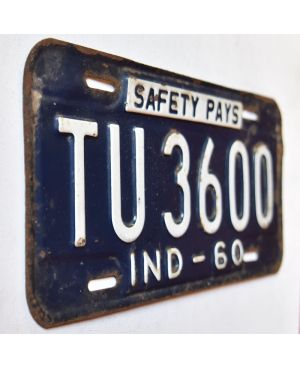 Americká SPZ Indiana 1960 Safety Pays TU 3600