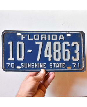 Tablica rejestracyjna USA Florida 1970 Sunshine State 10-74863