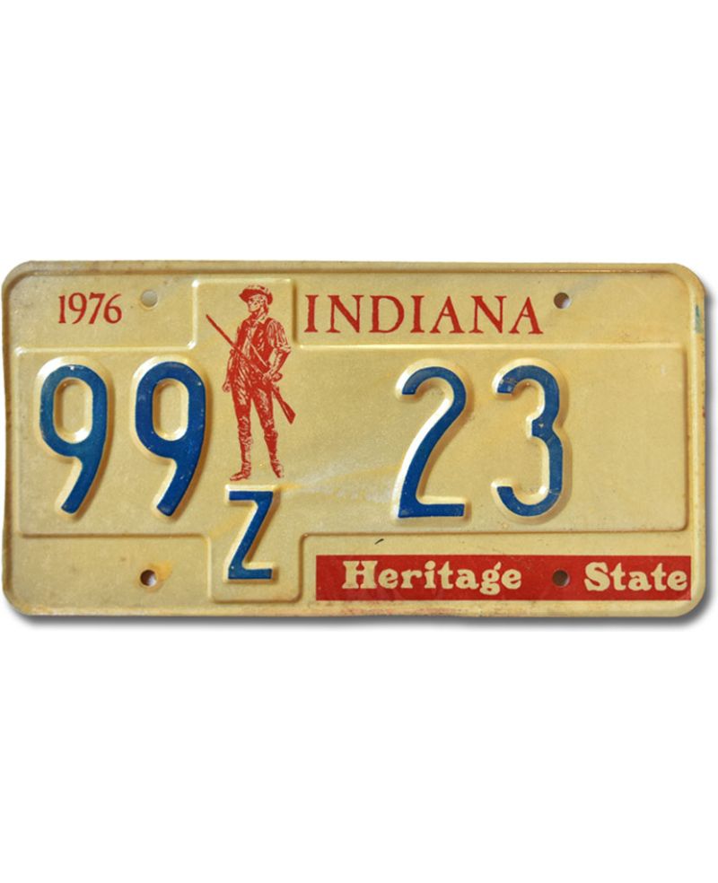 Tablica rejestracyjna USA Indiana Heritage State 99 Z 23