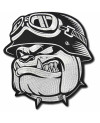 Naszywka duża Bulldog Helmet XXL na plecy 28 cm x 25 cm