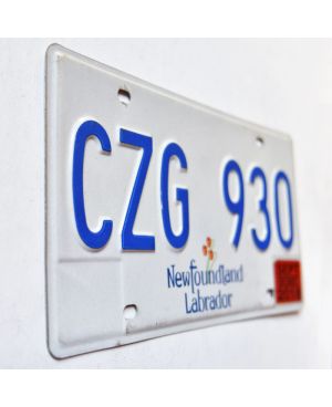 Kanadyjska tablica rejestracyjna Newfoundland Labrador CZG 930