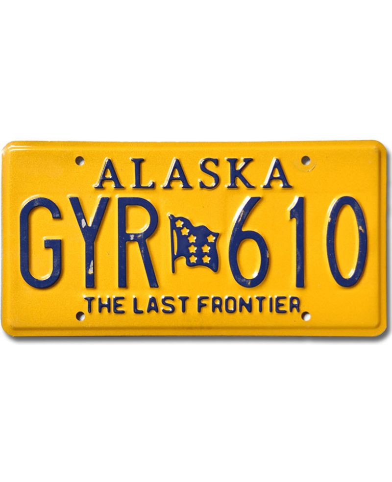 Tablica rejestracyjna USA Alaska Last Frontier GYR 610
