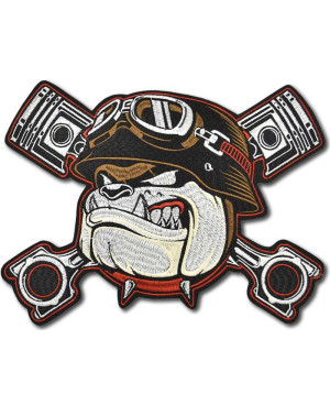 Naszywka duża Bulldog Pistons XXL na plecy 29 cm x 22 cm