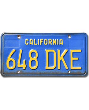 Tablica rejestracyjna USA California Blue 648 DKE