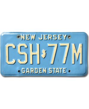 Tablica rejestracyjna USA New Jersey Garden State Blue CSH-77M