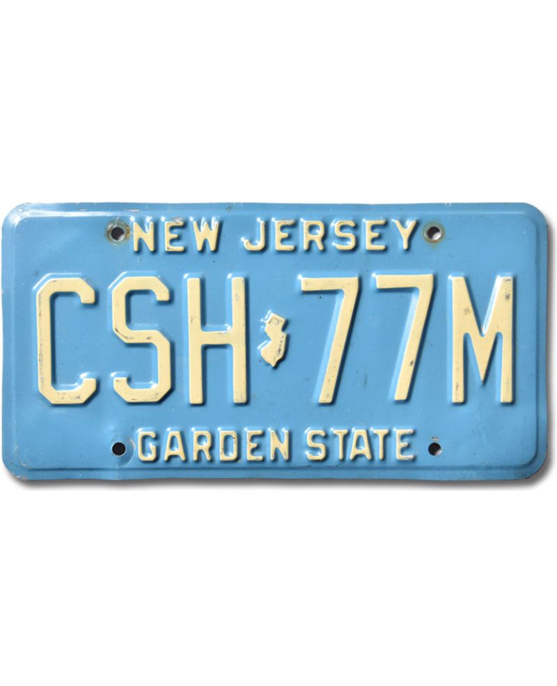 Tablica rejestracyjna USA New Jersey Garden State Blue CSH-77M