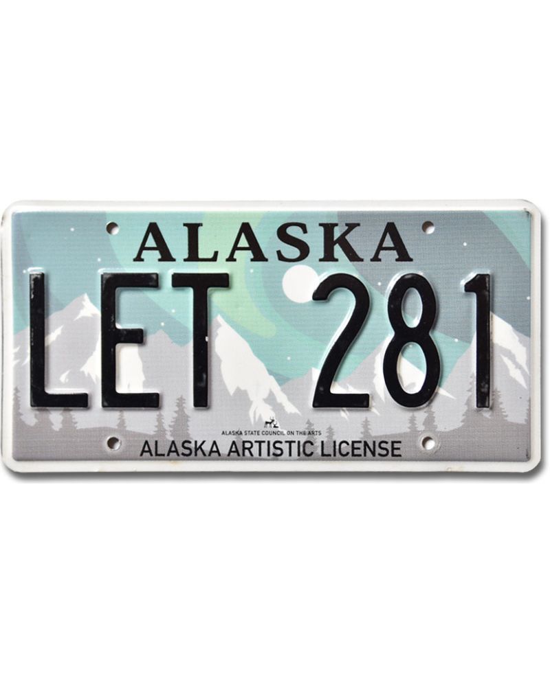 Americká SPZ Alaska Aurora Borealis LET 281