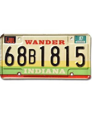 Tablica rejestracyjna USA Indiana 1987 Wander 68B1815