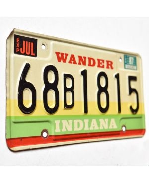 Tablica rejestracyjna USA Indiana 1987 Wander 68B1815