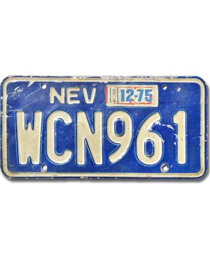 Tablica rejestracyjna USA Nevada 1975 Blue WCN961
