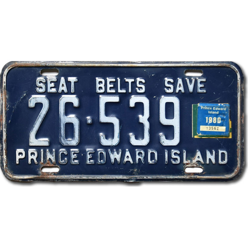 Kanadyjska tablica rejestracyjna Prince Edward Island Blue 26-539