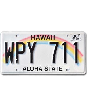 Tablica rejestracyjna USA Hawaii Aloha Rainbow WPY 711