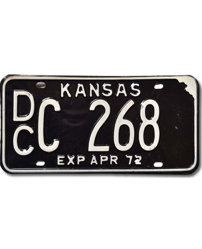 Americká SPZ Kansas 1972 Black DCC 268