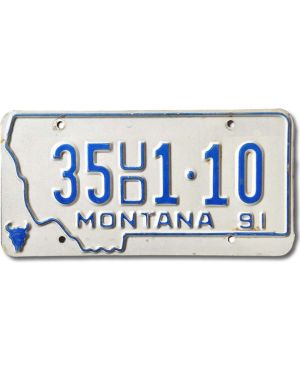 Americká SPZ Montana 1991 White 35UD1-10