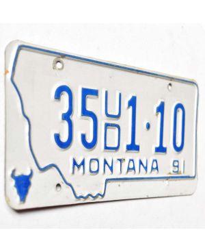 Tablica rejestracyjna USA Montana 1991 White 35UD1-10