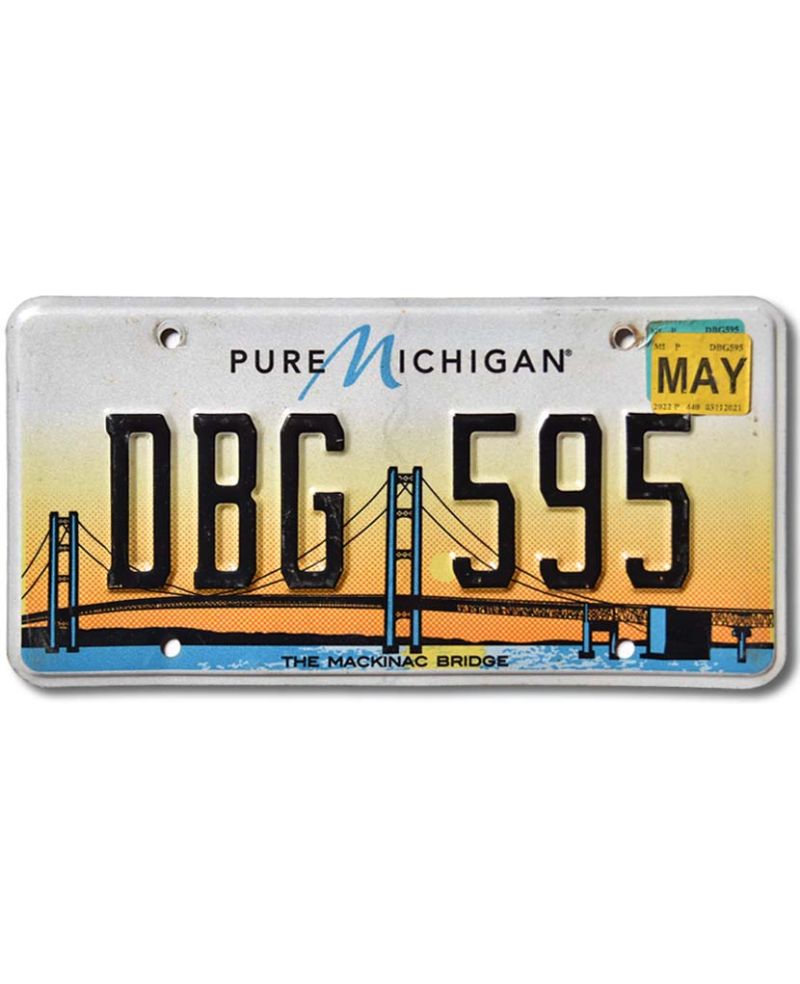 Tablica rejestracyjna USA Michigan Mackinac Bridge DBG 595