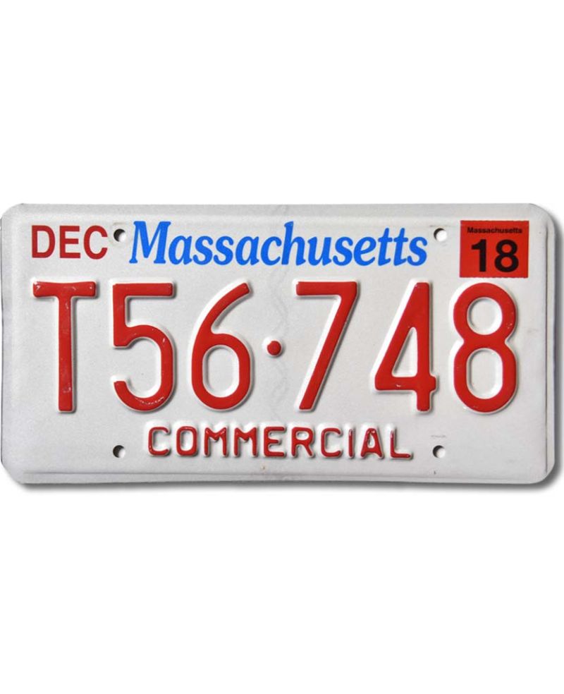 Americká SPZ Massachusetts Commercial T56-748