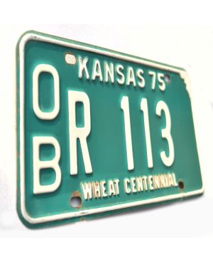 Tablica rejestracyjna USA Kansas 1975 Centennial OBR 113