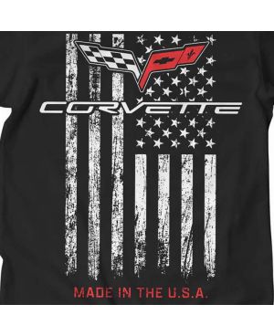 Koszulka męska Chevrolet Corvette Made in USA czarna
