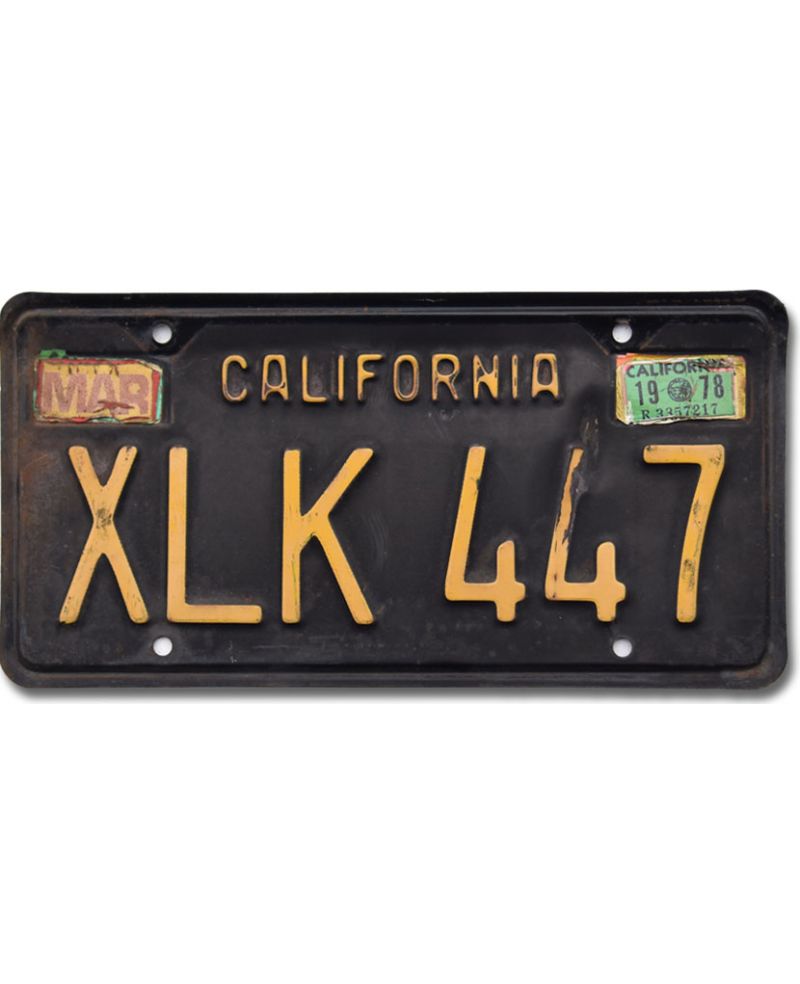 Tablica rejestracyjna USA California 1963 Black XLK 447