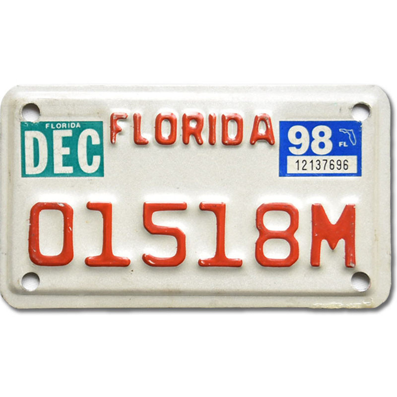 Motocyklowa Tablica Rejestracyjna USA Florida 01518M