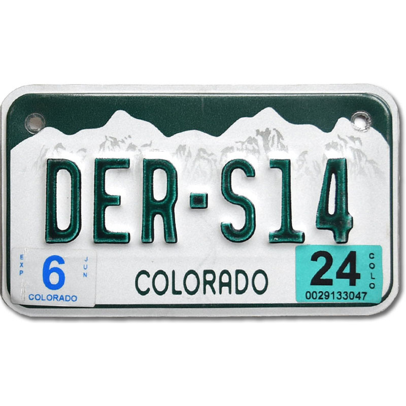 Motocyklowa Tablica Rejestracyjna USA Colorado DER-S14