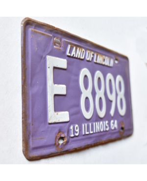 Americká SPZ Illinois 1964 Purple E 8898