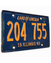 Tablica rejestracyjna USA Illinois 1960 Land of Lincoln 204 755