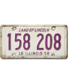 Tablica rejestracyjna USA Illinois 1958 Land of Lincoln 158 208