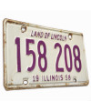 Tablica rejestracyjna USA Illinois 1958 Land of Lincoln 158 208