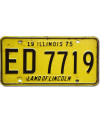 Tablica rejestracyjna USA Illinois 1975 Yellow ED7719