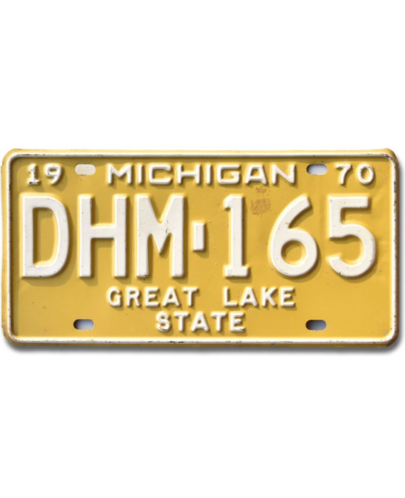 Americká SPZ Michigan 1970 Great Lake State DHM-165
