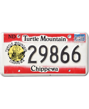 Tablica rejestracyjna USA North Dakota Turtle Mountains 29866